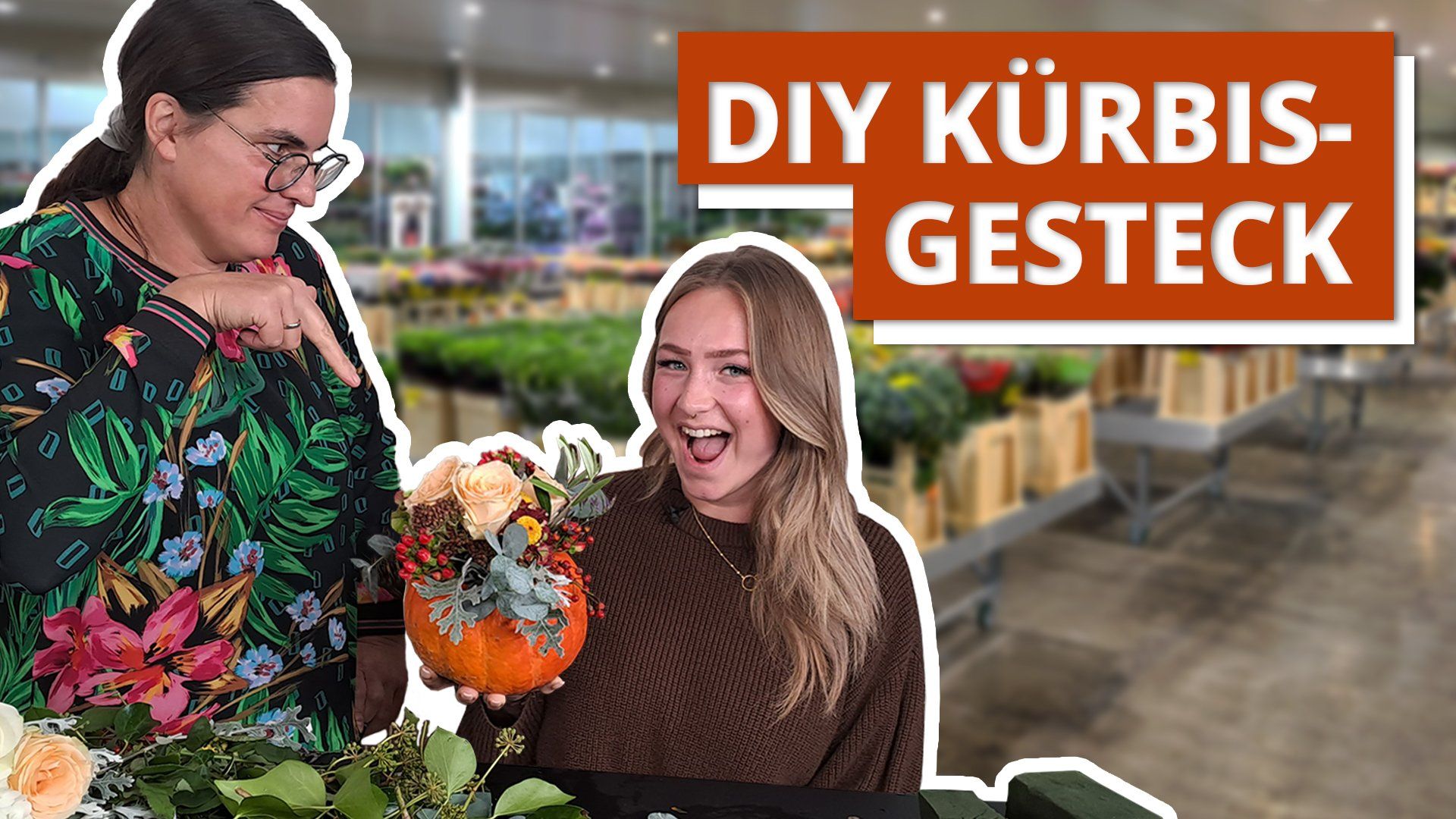 Kürbisgesteck zum selber machen