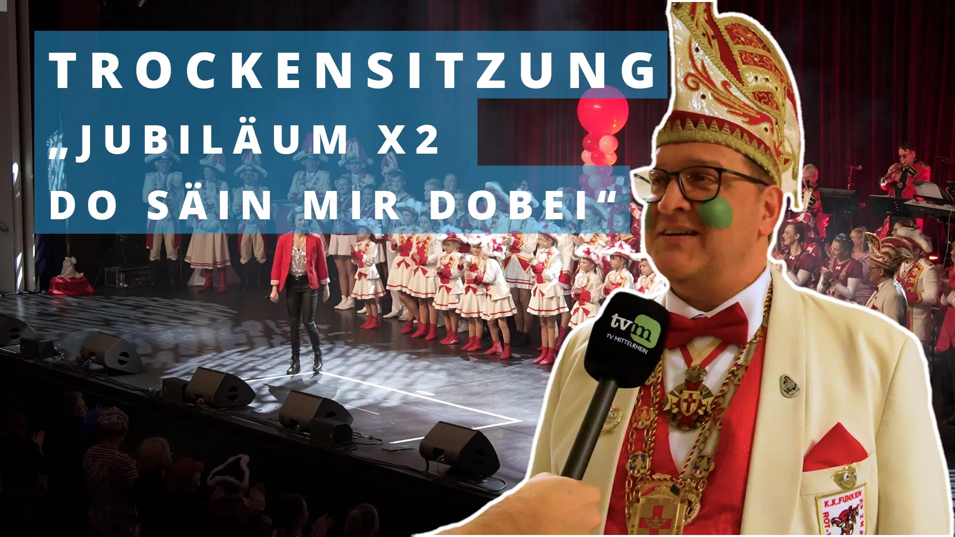 Die Trockensitzung der K. K. Funken Rot-Weiß:Jubiläum x2 do säin mir dobei!