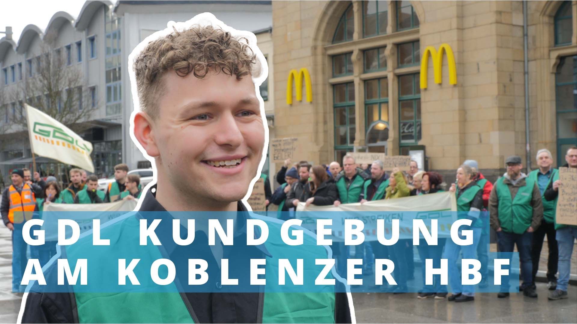 GDL Kundgebung am Koblenzer Hauptbahnhof