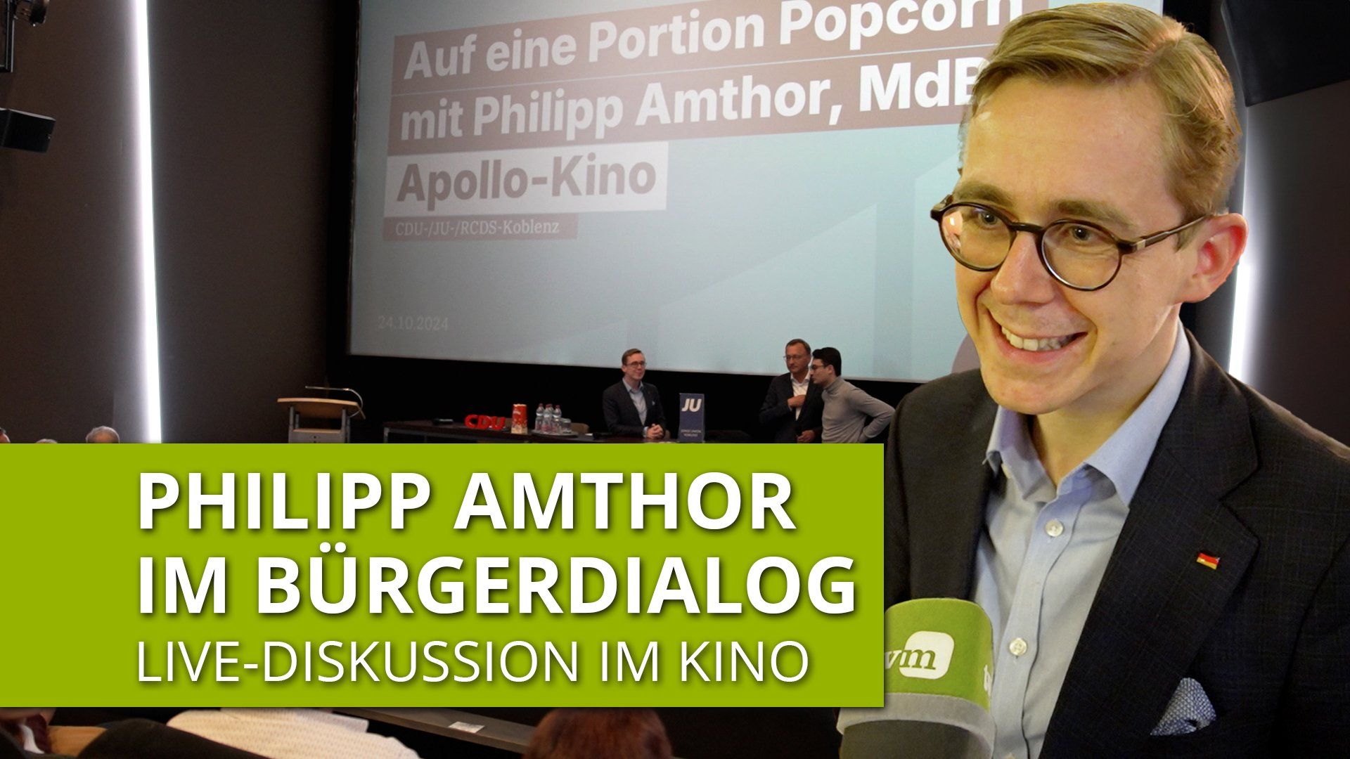 Politik im Dialog: Philipp Amthor im Gespräch mit jungen Koblenzern im Apollo Kino 