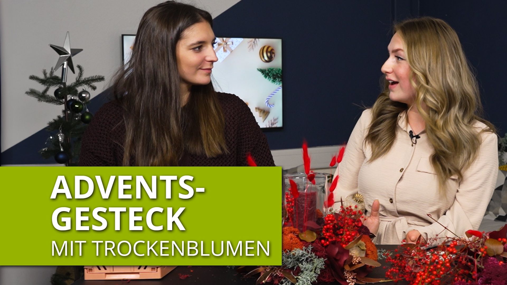 Adventsgesteck aus Trockenblumen: So geht es in 15 Minuten!