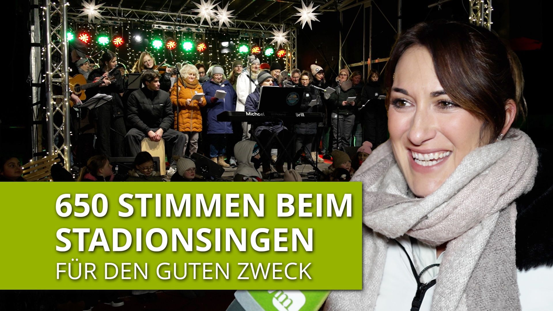 650 Stimmen singen Weihnachtslieder im Stadion Oberwerth