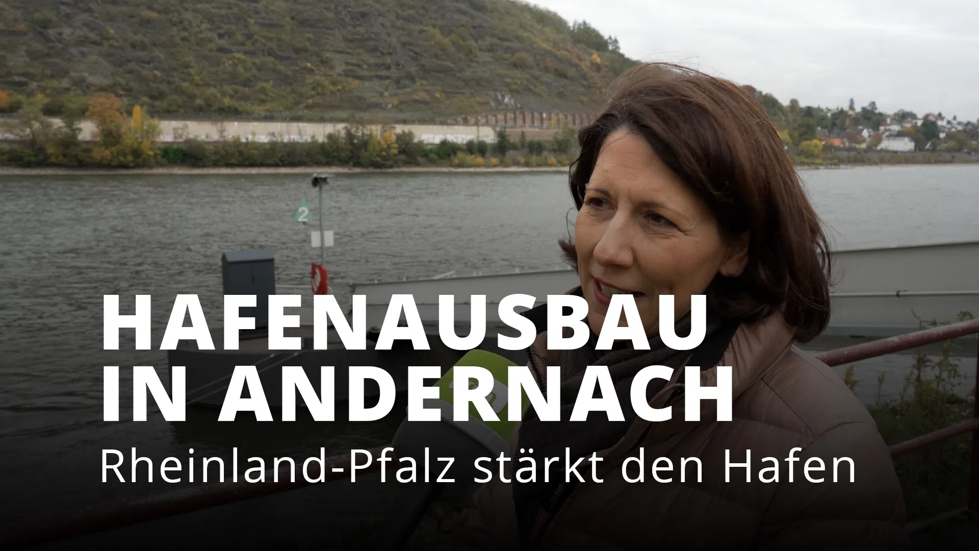Vier Millionen Euro für den Hafen: Wirtschaftsministerin Schmitt übergibt Förderbescheid in Andernach