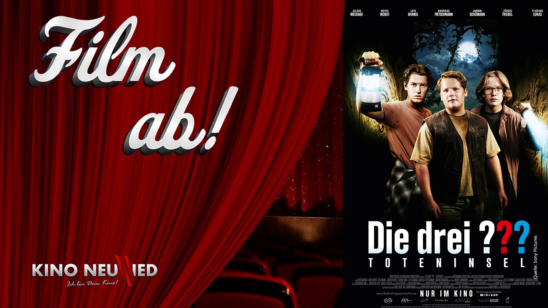 Film ab! - Die drei Fragezeichen: Toteninsel Film ab! - Die drei Fragezeichen: Toteninsel