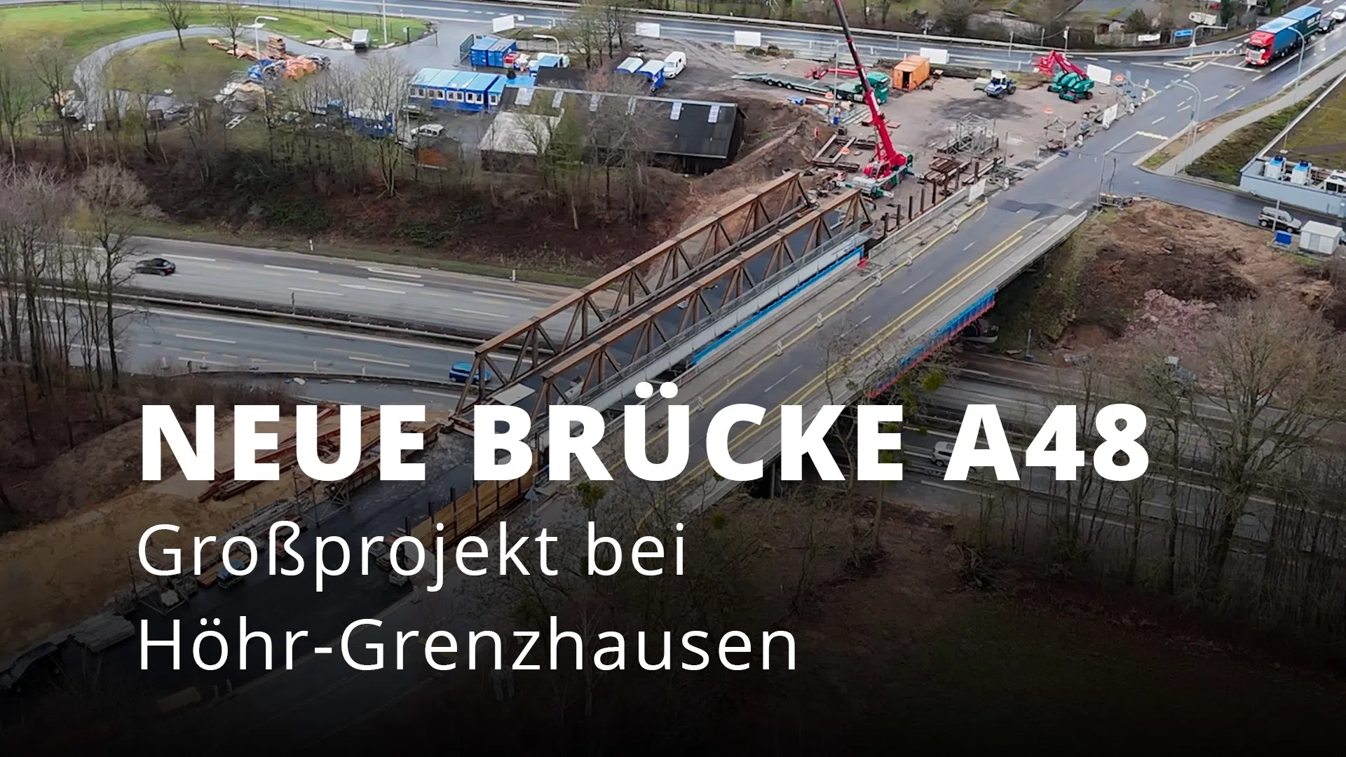 Ersatzneubau der A48-Brücke bei Höhr-Grenzhausen: Präzisionsarbeit unter Vollsperrung
