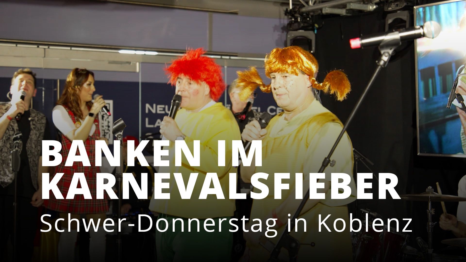 Schwer-Donnerstag: Banken feiern Karneval in Koblenz