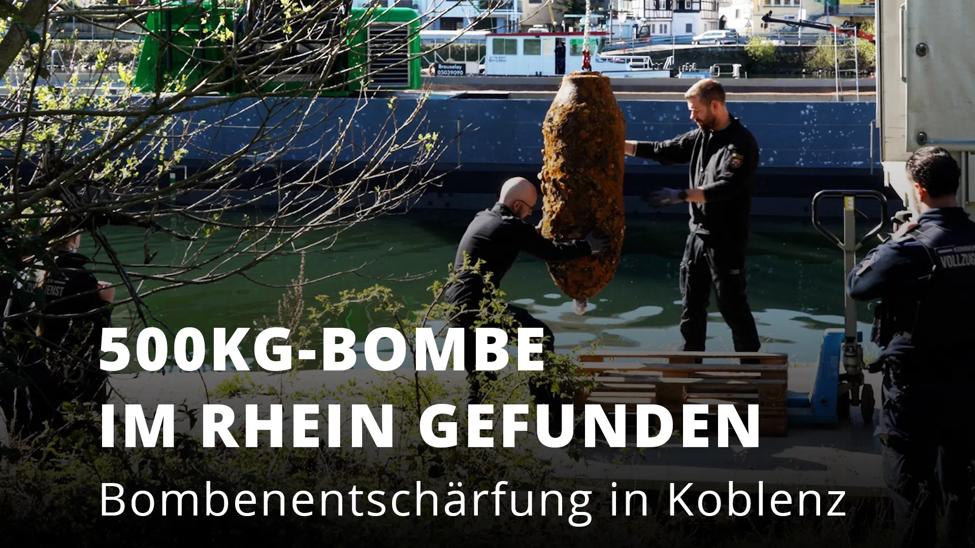 500kg-Bombe im Rhein gefunden! 