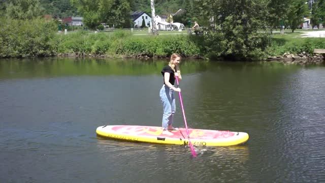 Stand-Up-Paddling auf der Lahn