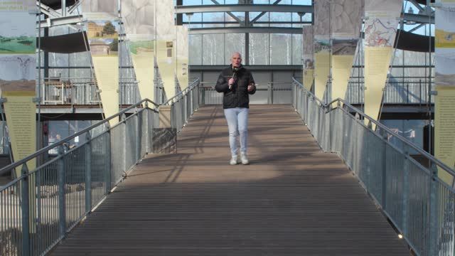 Römerbergwerk Meurin, ein Bergwerk aus der Vogelperspektive