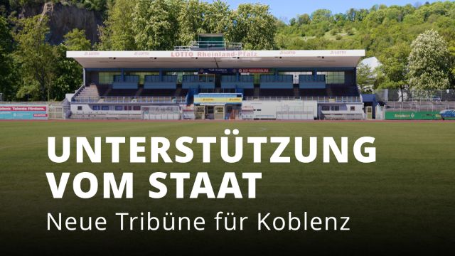 Förderzusage für Stadion Oberwerth: Koblenz plant Millionen-Investition in neue Haupttribüne