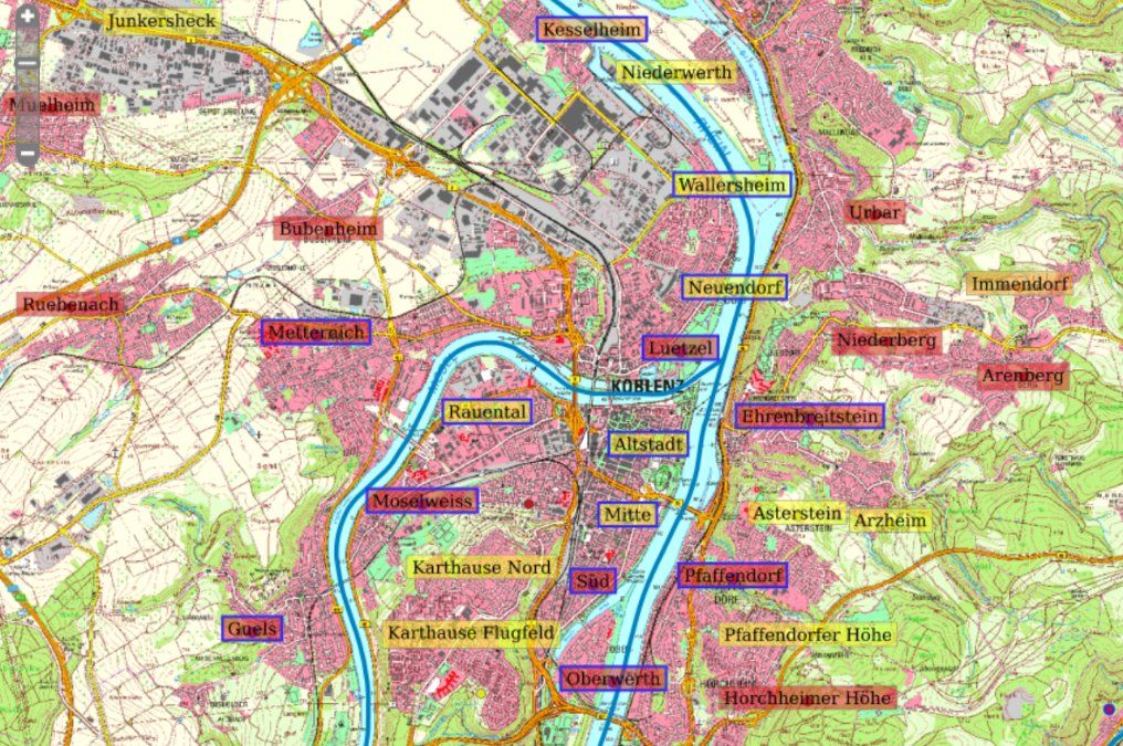 Koblenz: Gefahrenkarte für Starkregen Koblenz: Gefahrenkarte für Starkregen