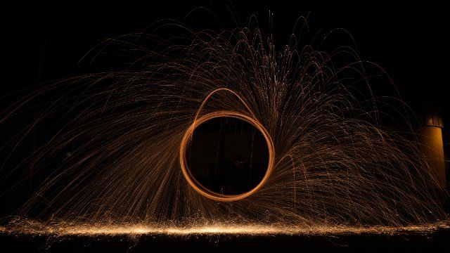 „Light Painting“ Aktion in Kaltenengers