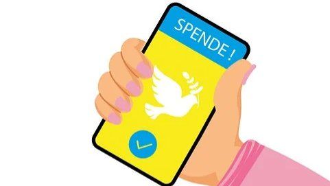 Spendenaktion für die Ukraine – Kuchenverkauf auf dem Marktplatz