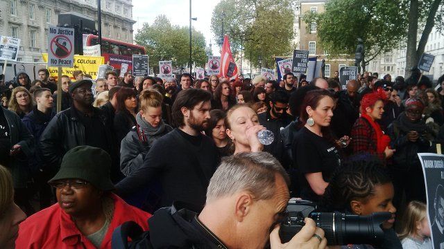 Demonstrationszug in der Koblenzer Innenstadt