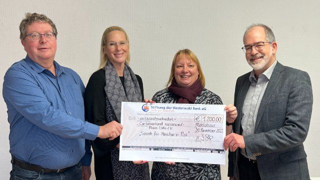 Stiftung der Westerwald Bank unterstützt Caritas-Aktion