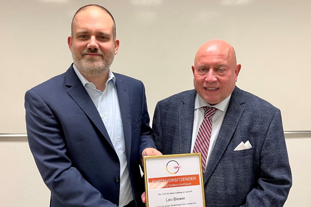 Leo Biewer Ehrenvorsitzender der CDU Koblenz-Karthause