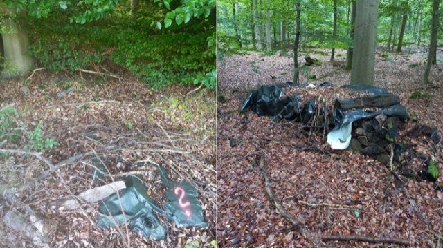 Die Abdeckung von Brennholz ist nicht erlaubt