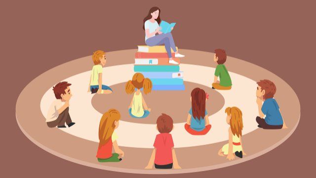 Vorlesestunde in der Stadtbibliothek