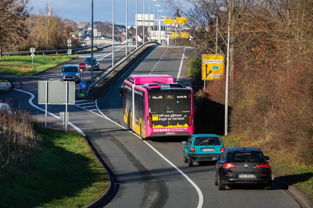 Koblenz: Baubeginn des Kreisverkehrsplatzes Kurt-Schumacher-Brücke