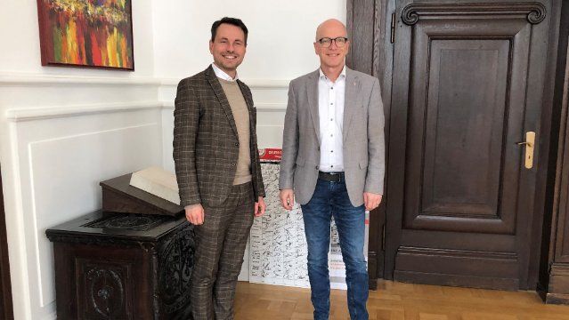 Austausch mit Oberbürgermeister David Langner