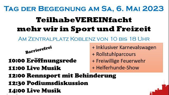Tag der Begegnung auf dem Zentralplatz in Koblenz