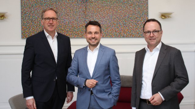 GKM-Geschäftsführung auf Stippvisite beim Oberbürgermeister