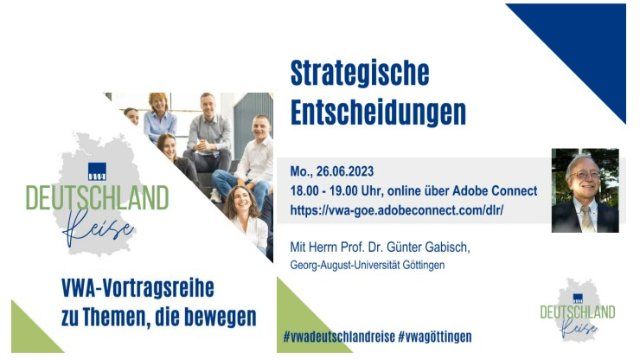 Kostenfreier Online-Vortrag zum Thema "Strategische Entscheidungen"
