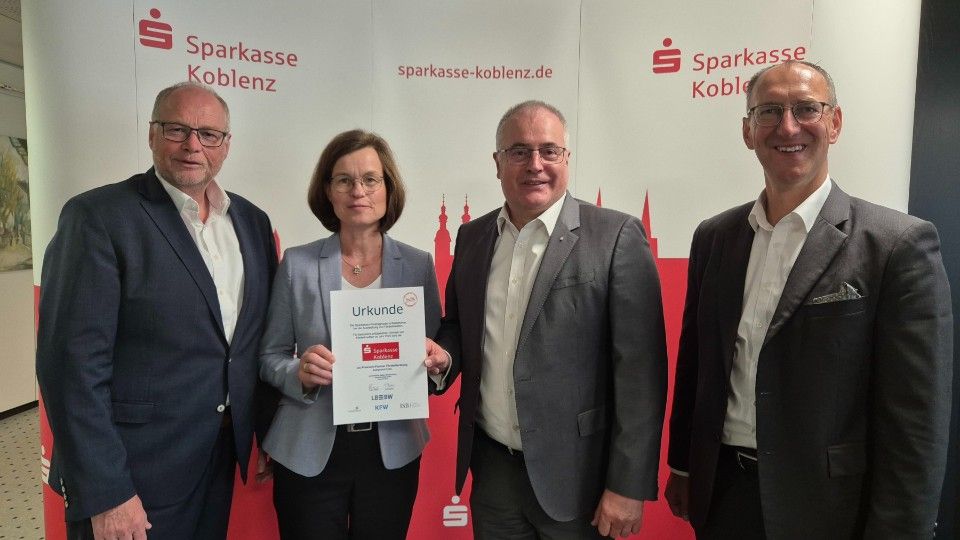 Sparkasse Koblenz als Premium-Förderpartner geehrt