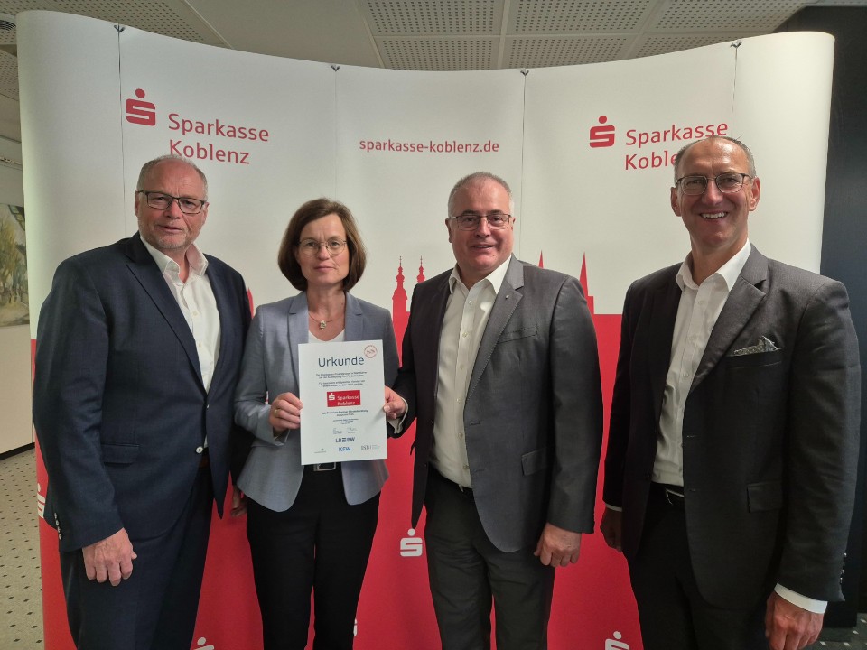 Sparkasse Koblenz als Premium-Förderpartner geehrt