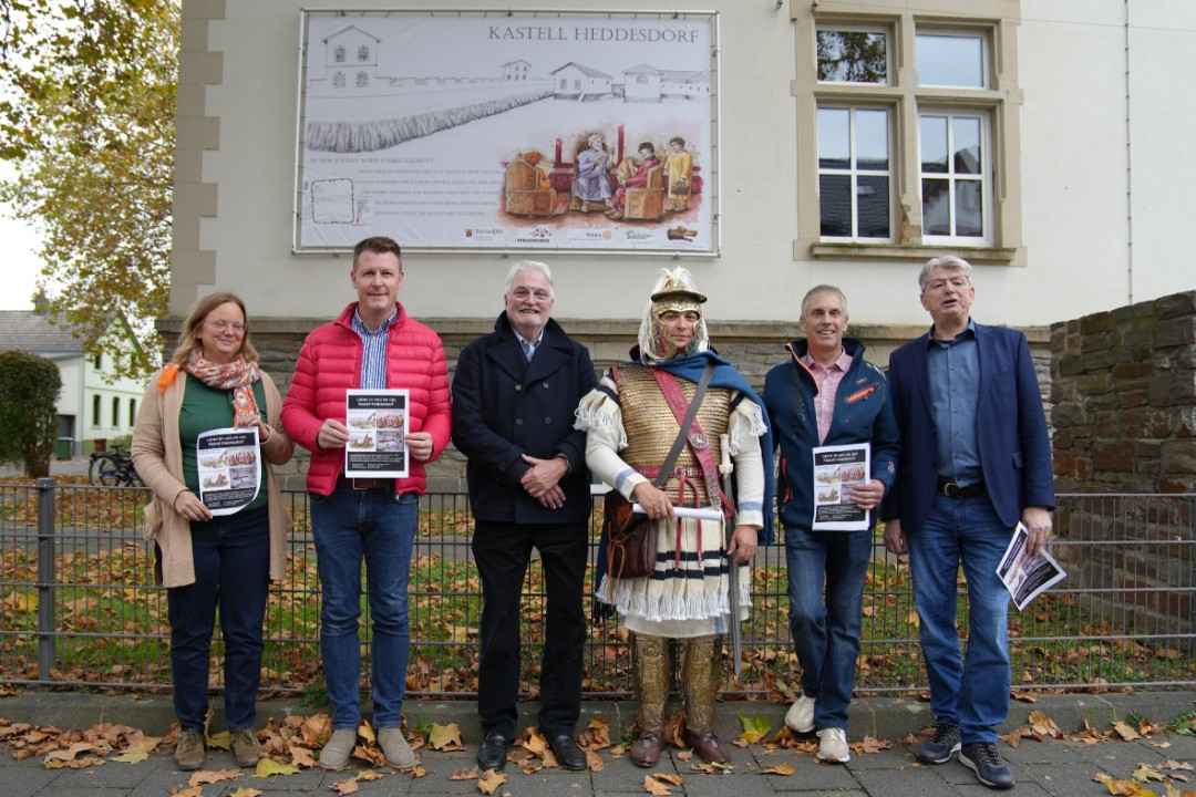 Römisches Erbe in Neuwied durch neues Infobanner am Kastell Heddesdorf präsent Römisches Erbe in Neuwied durch neues Infobanner am Kastell Heddesdorf präsent
