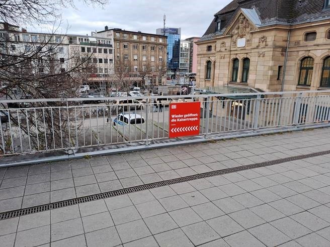 Koblenzer Hauptbahnhof: Kaisertreppe wieder in Betrieb 