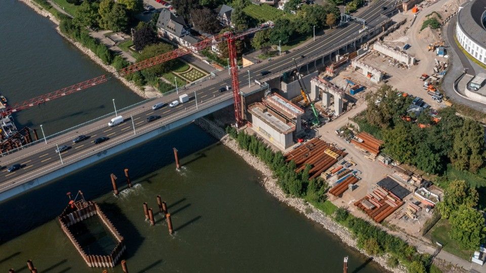 Vandalismus auf der Baustelle der Pfaffendorfer Brücke