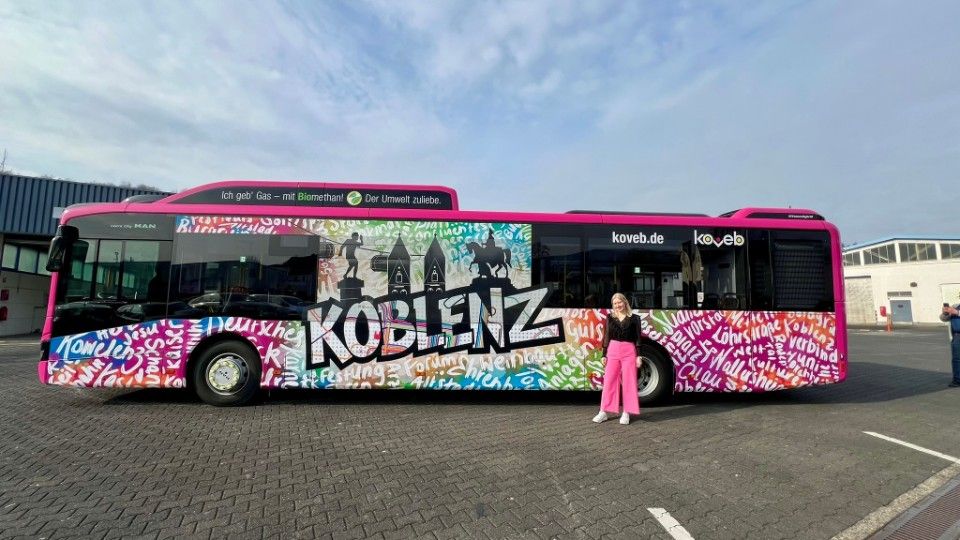 Erster Koblenzer Urban Art-Bus geht in den Linienbetrieb