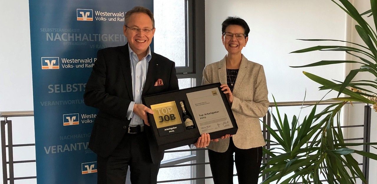 Westerwald Bank zu einem der besten TOP JOB-Arbeitgeber des Jahres gekürt