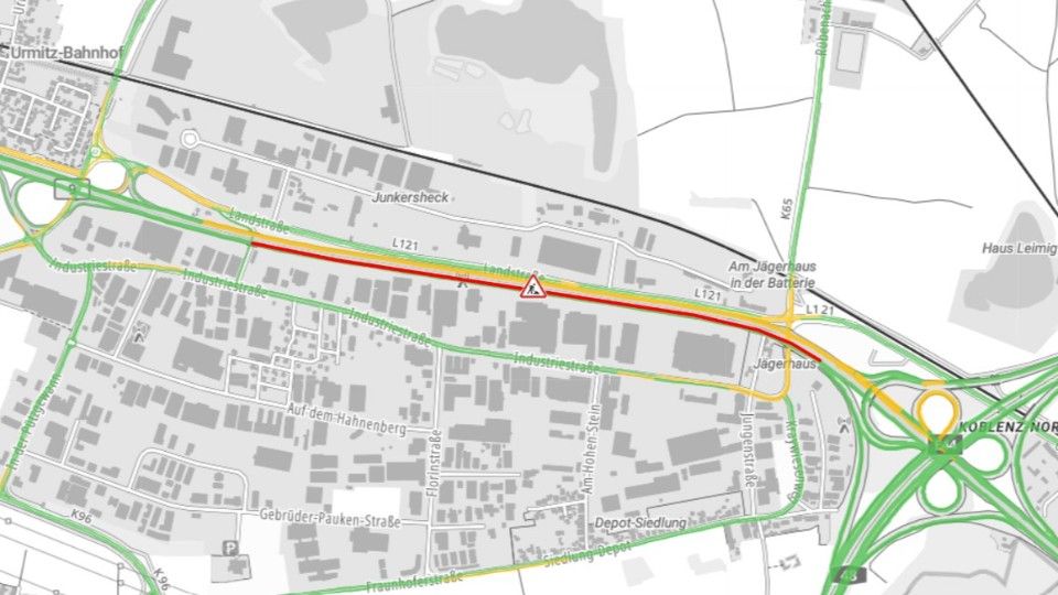 Baustelle auf der B9 bei Koblenz: Sanierung dauert länger als geplant