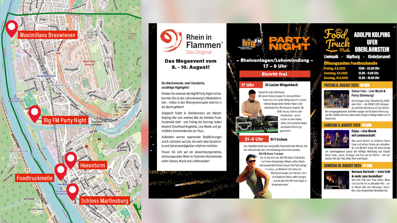 Rhein in Flammen lockt mit umfangreichem Programm auch in Lahnstein Rhein in Flammen lockt mit umfangreichem Programm auch in Lahnstein