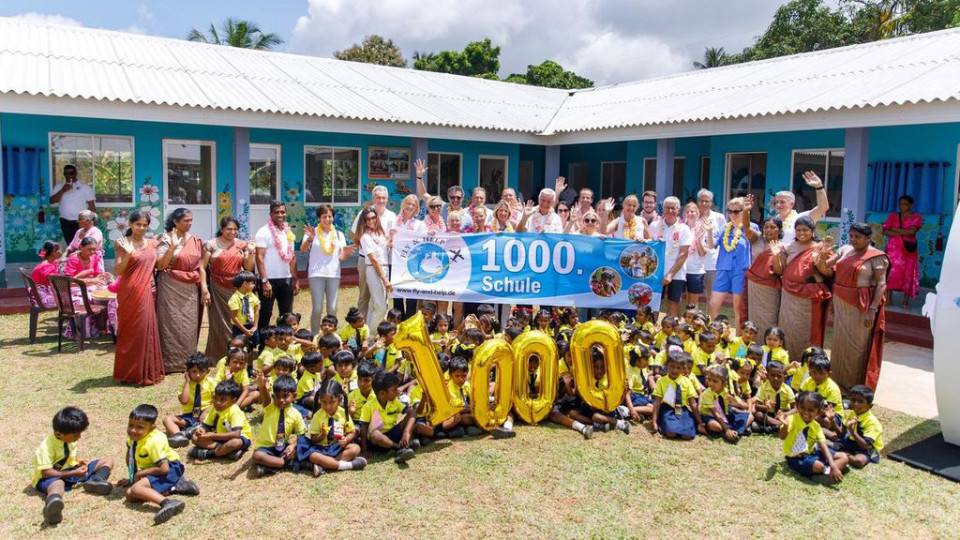 FLY & HELP eröffnet die 1000. Schule weltweit