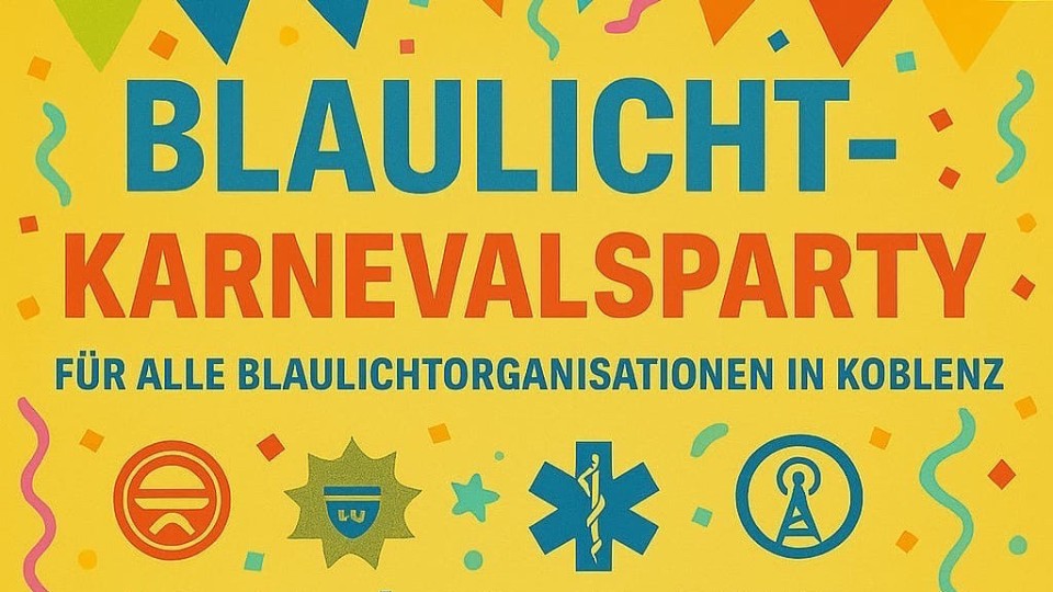 Blaulicht-Karnevalsparty