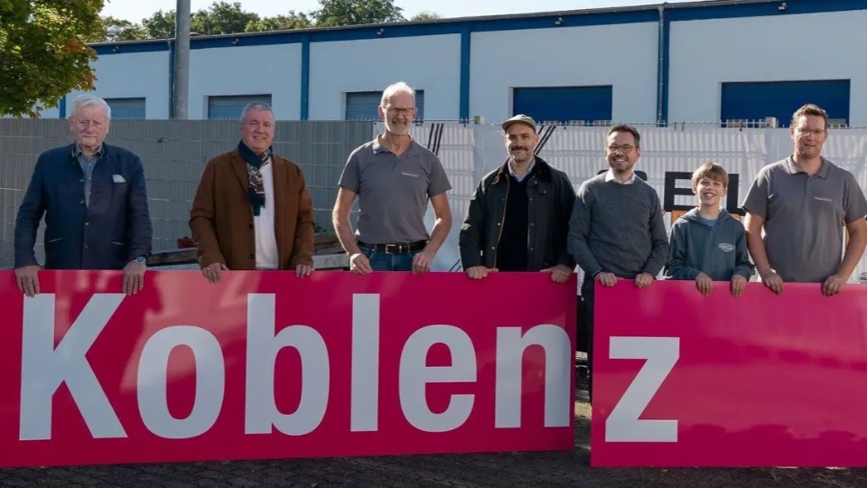 Neues Willkommensschild für Koblenz