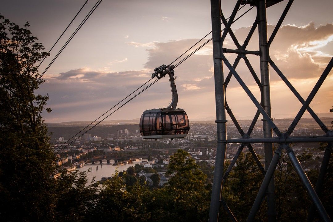 Koblenzer Seilbahn in Winterpause