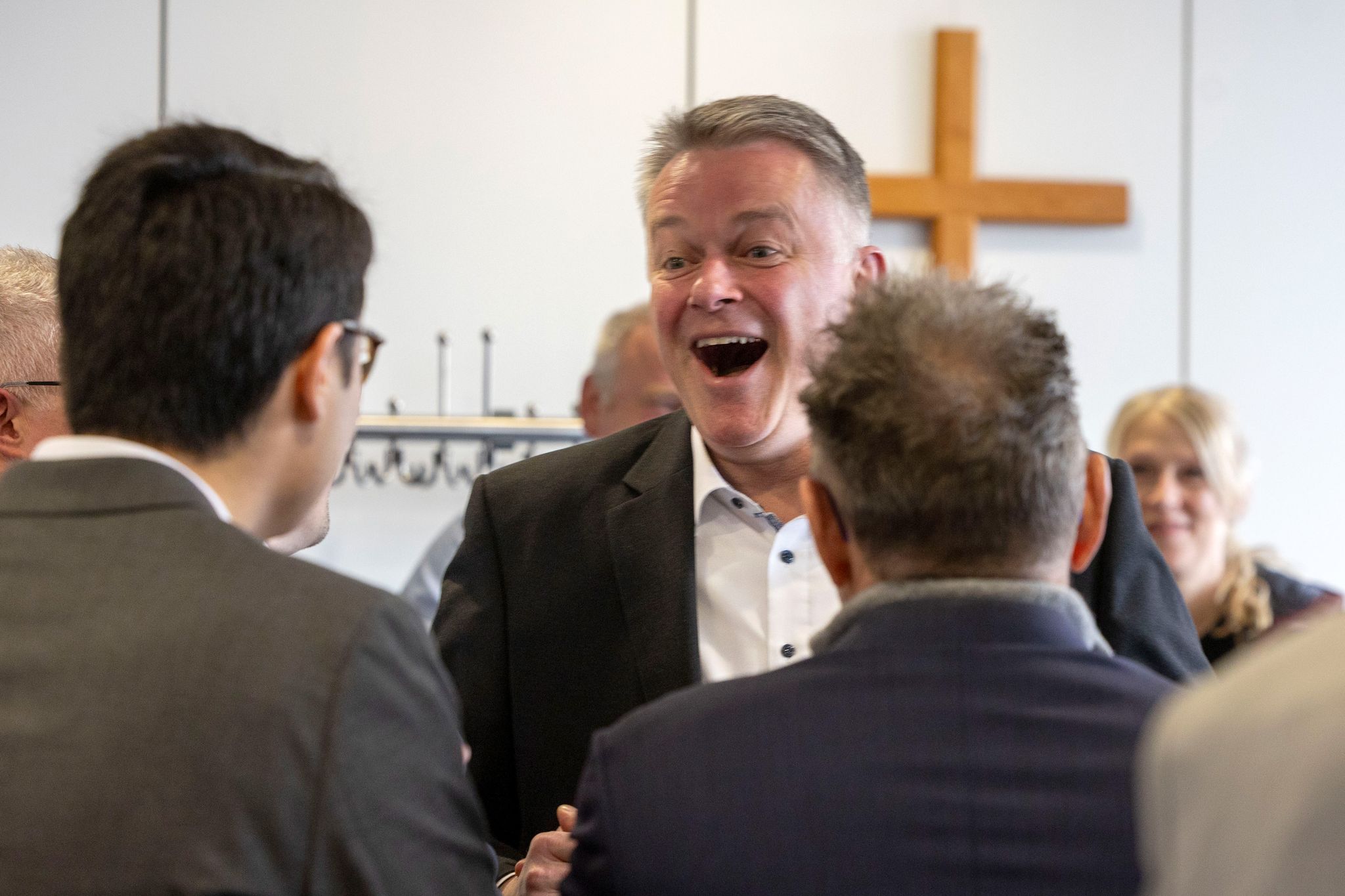 CDU-Fraktion feiert Wahlsieger Schnieder