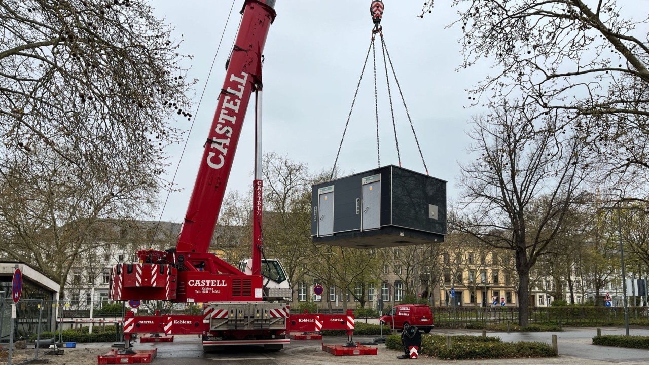 Am Koblenzer Schloss entsteht eine neue WC-Anlage