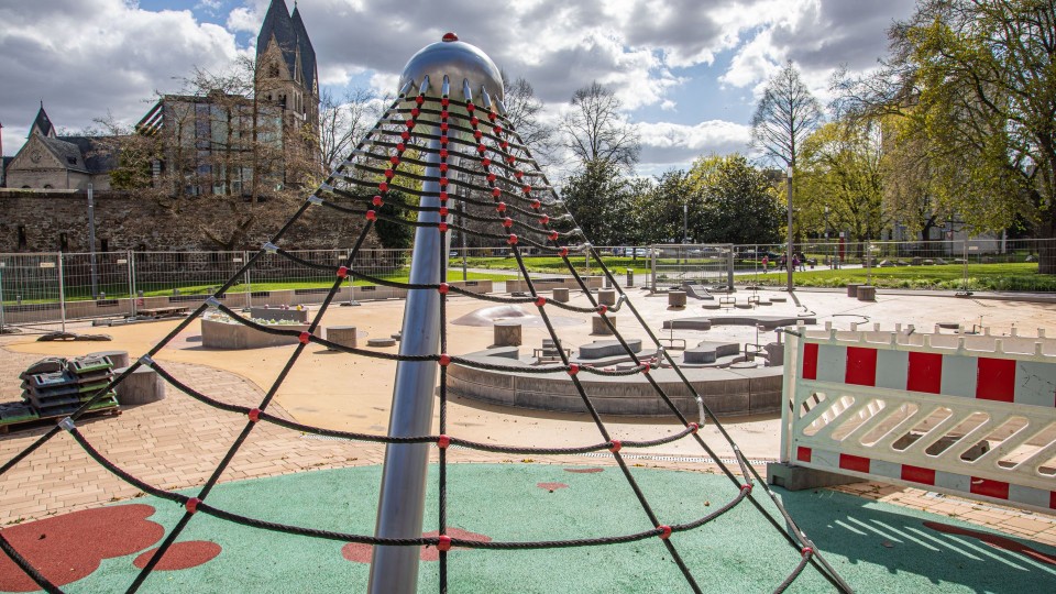 Vorbereitungen für Wiedereröffnung des Wasserspielplatzes in Koblenz laufen