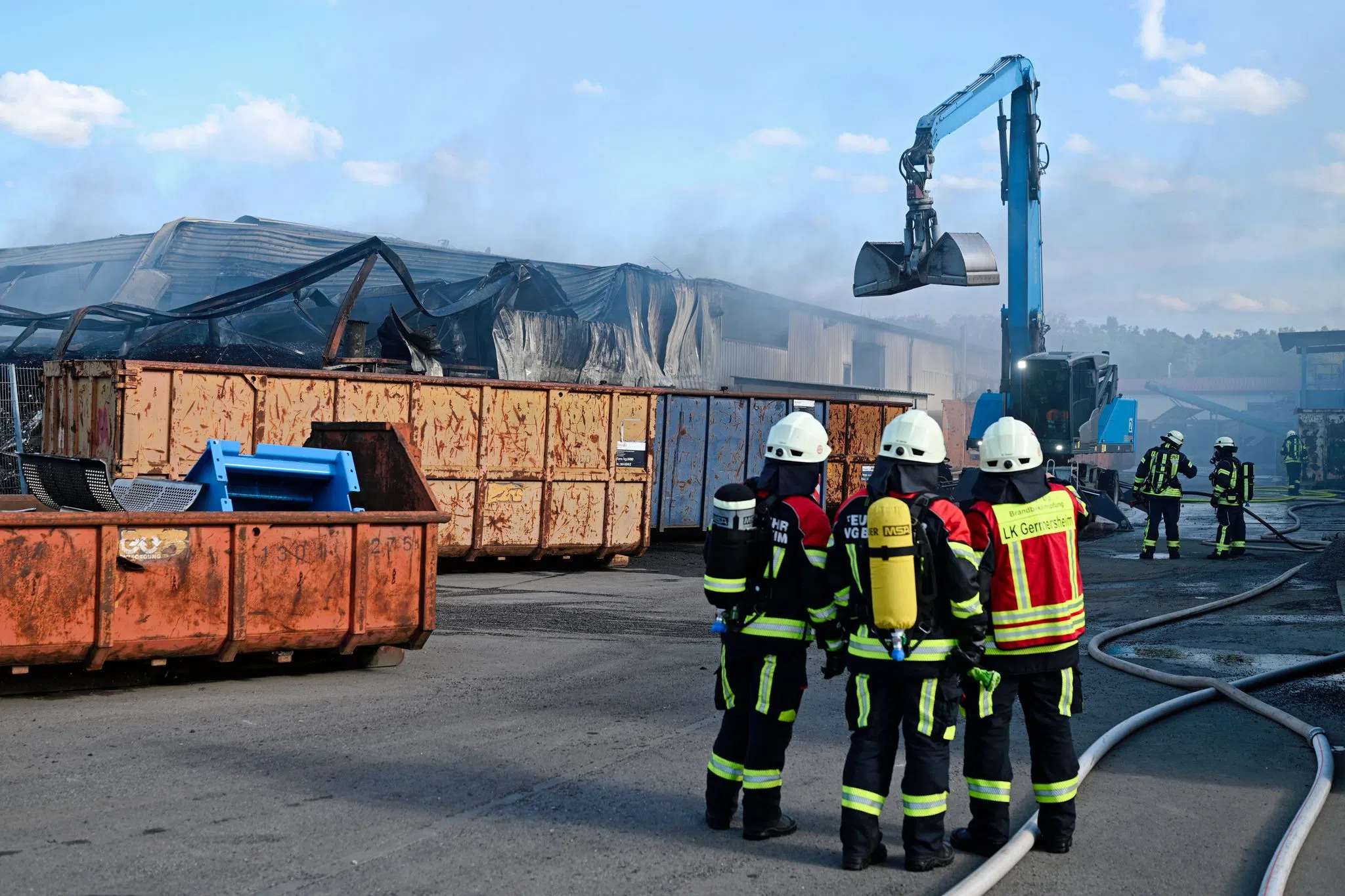 Eine Million Euro Schaden bei Feuer in Recyclingfirma