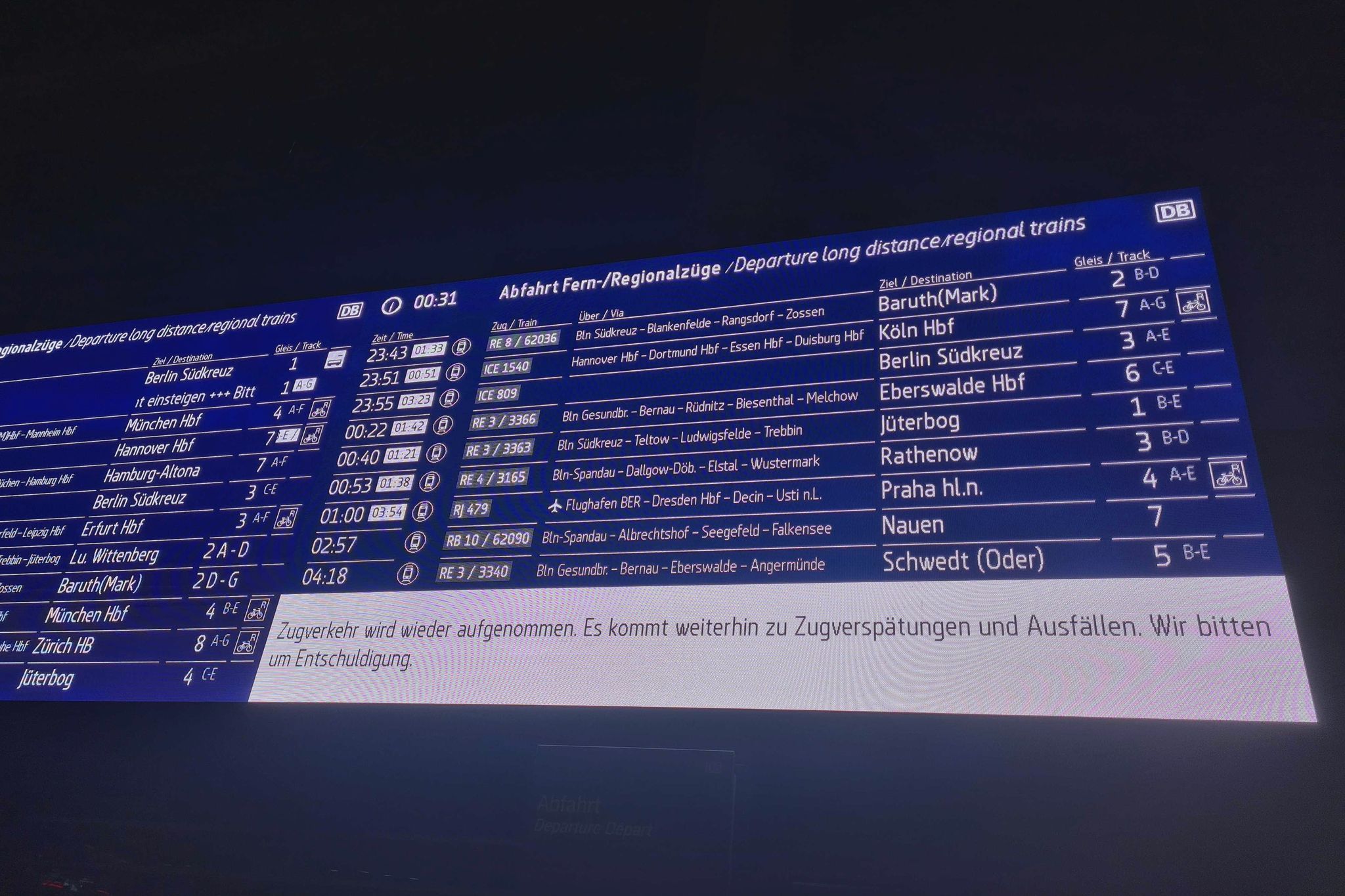 Deutsche Bahn: Störung ist behoben - Verkehr läuft wieder an Deutsche Bahn: Störung ist behoben - Verkehr läuft wieder an