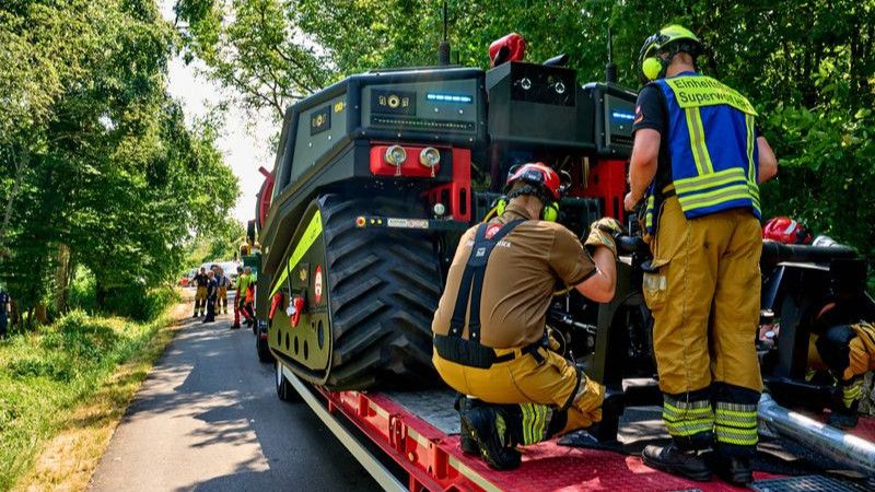 Waldbrand auf ehemaligem Sprengplatz für Munition