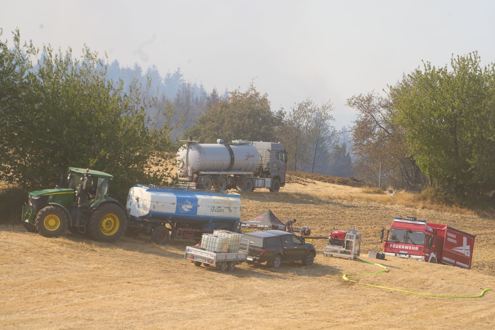 Wurzelbrände erschweren Nachlöscharbeiten bei Langscheid