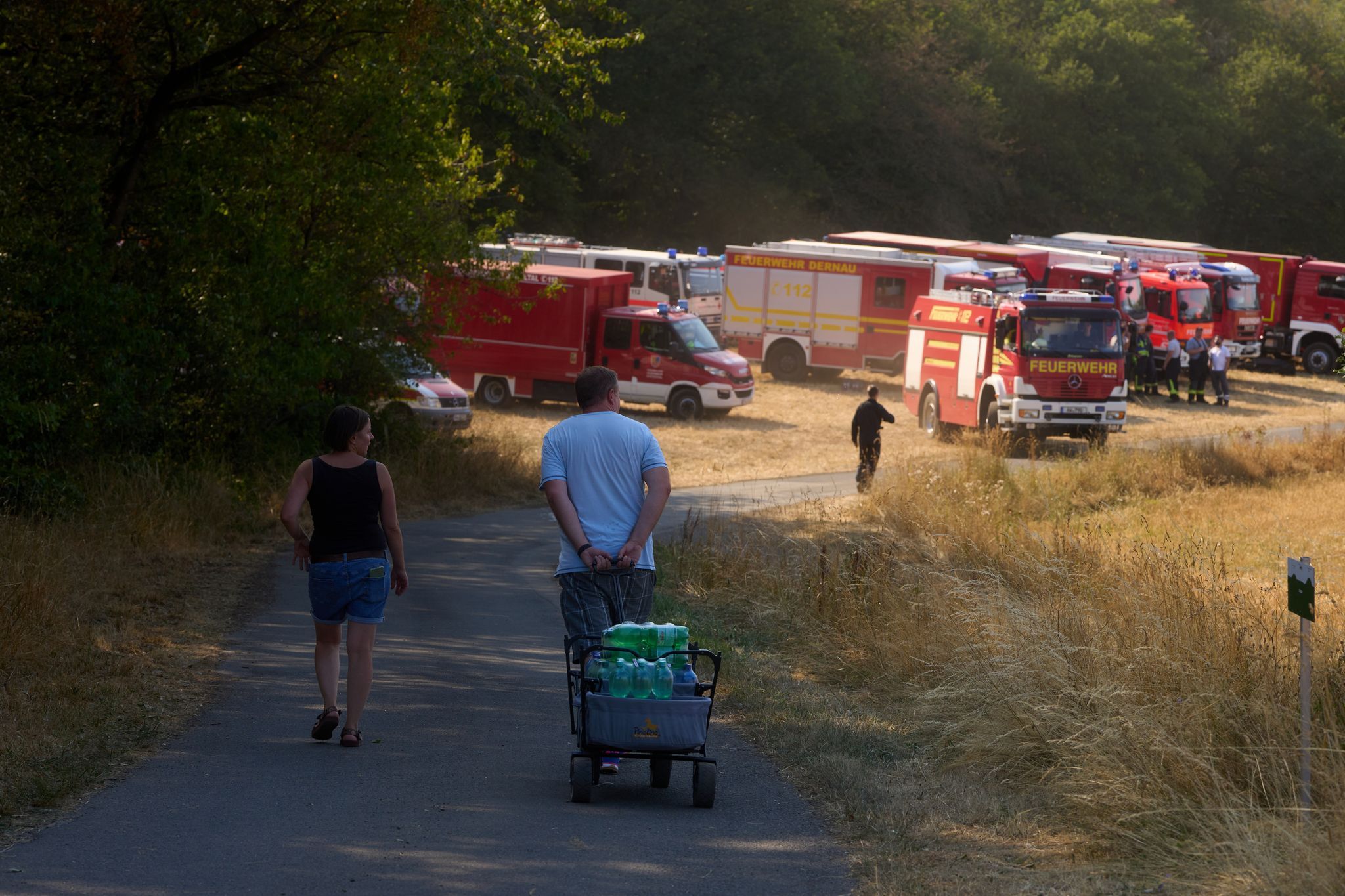 Wald- und Wiesenbrand: Zahlreiche Menschen wollen helfen